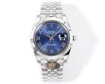 Rolex Datejust 3235 Movement 41mm 904L Steel Blue Face Romans Jubilee Band Watch